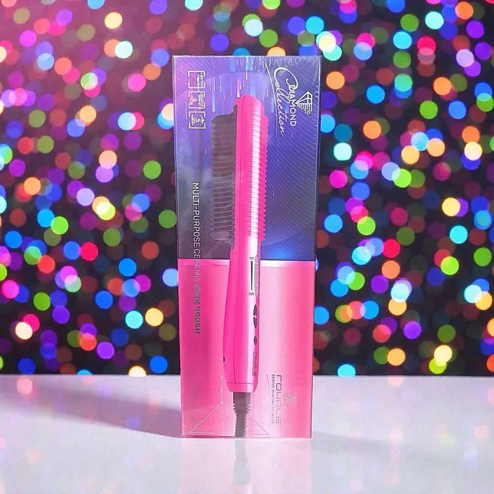 Royale Multi-Purpose Ceramic Hair Brush in Hot Pink Brand New in Sealed Box